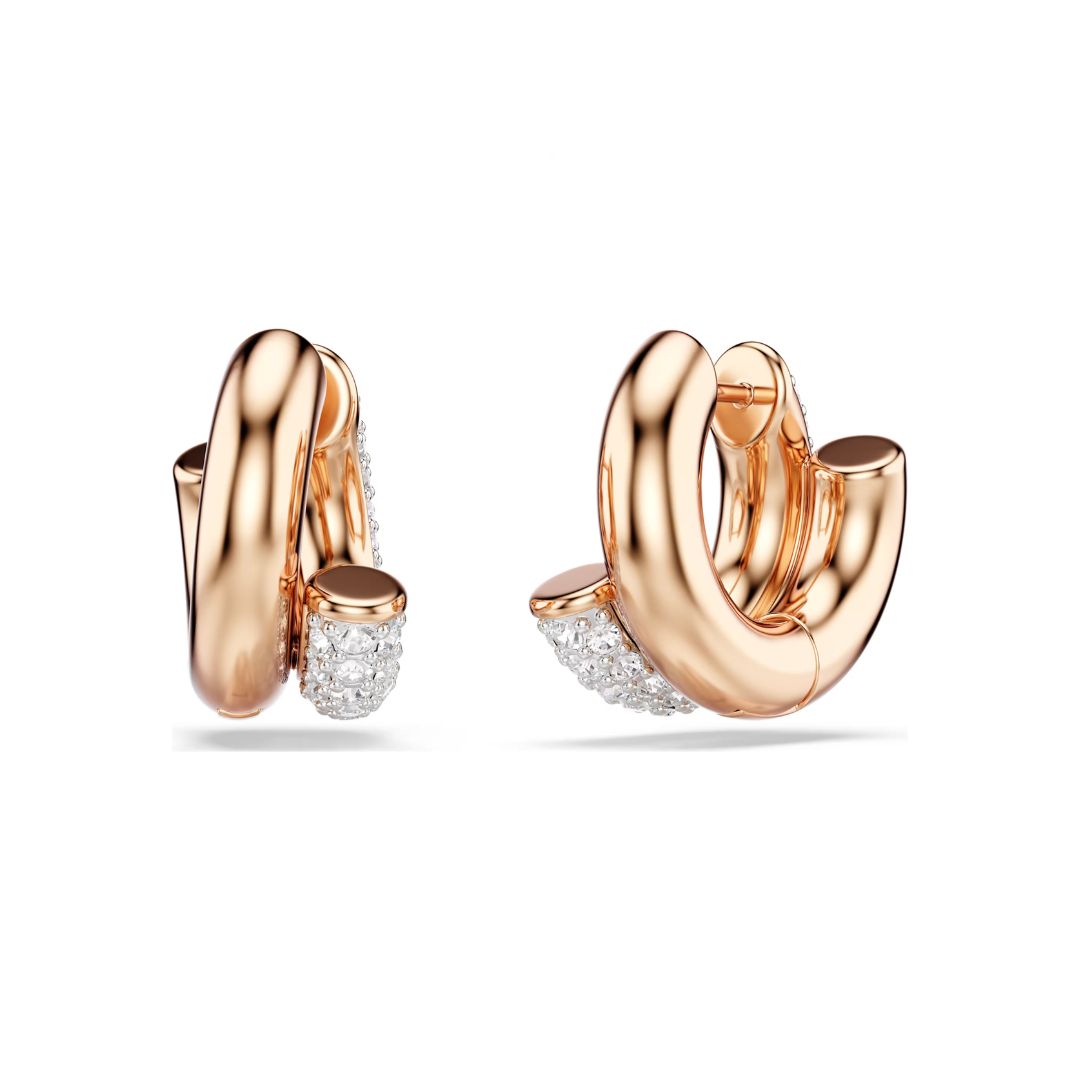 Swarovski Dextera rengaskorvakorut, rosekullattu ja kirkkaat kristallit, 5738198
