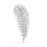 Swarovski sulanmuotoinen rintakoru vaaleaksi rodinoidusta korumetallista ja kirkkaista zirkoneista