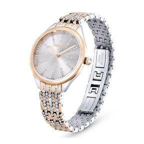 Swarovski Attract rannekello, ruusukullanväri, hopeanväri ja kirkkaat kristallit, 5649987