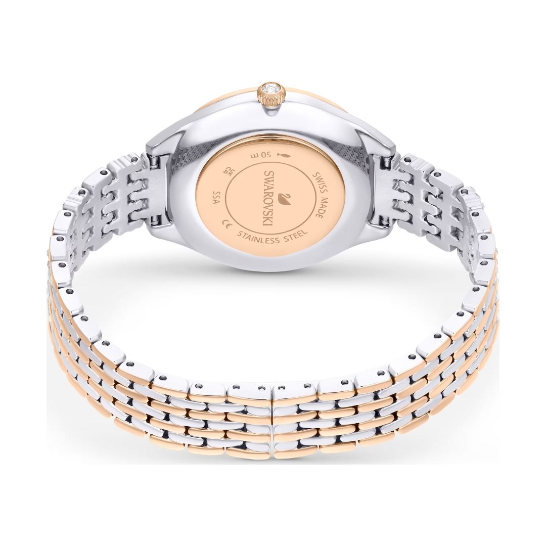 Swarovski Attract rannekello, ruusukullanväri, hopeanväri ja kirkkaat kristallit, 5649987