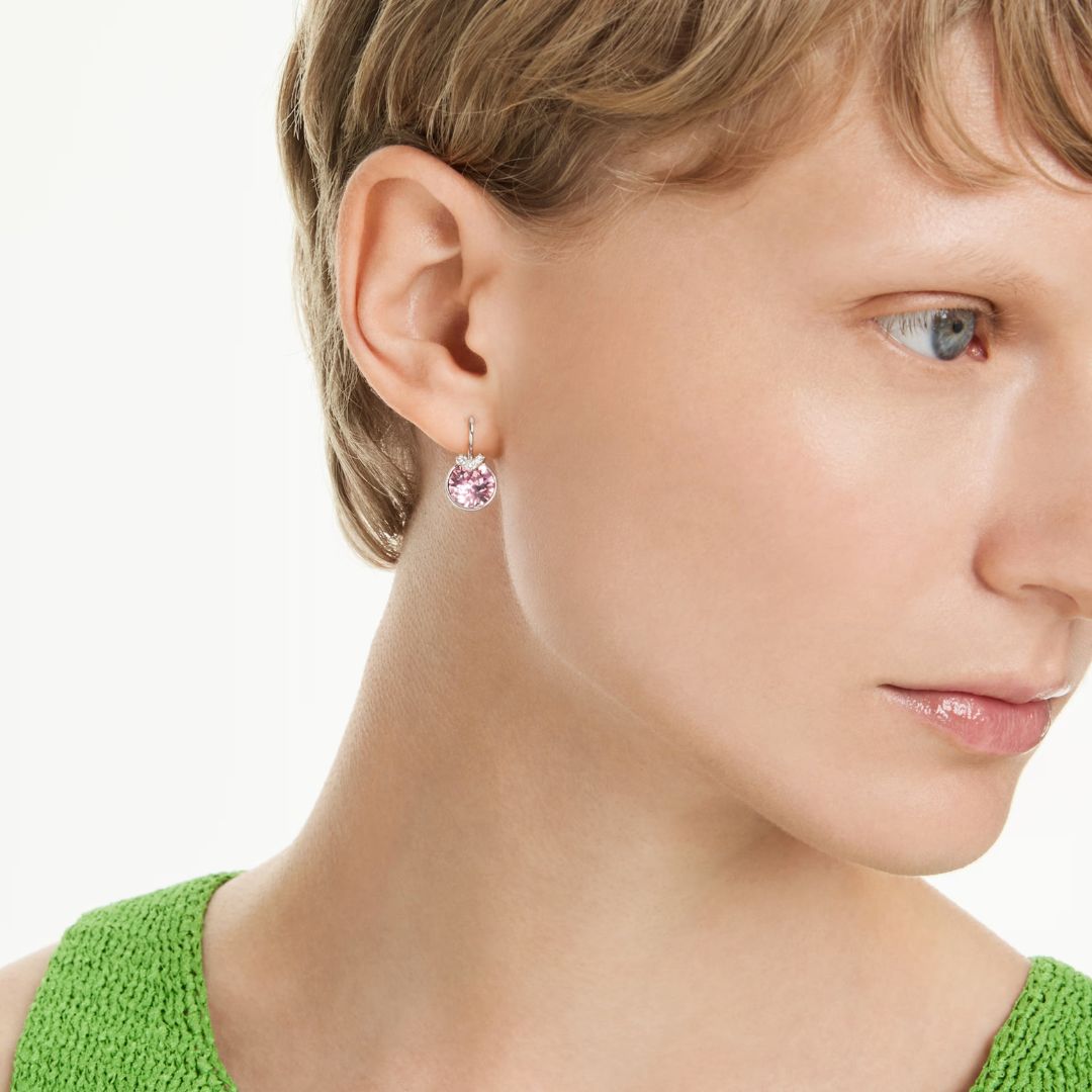 Swarovski Bella V korvakorut, vaalea metalli ja vaaleanpunaiset kristallit 5734235