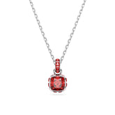 Swarovski Birthstone July riipus, vaalea metalli ja punaiset kristallit 5652043