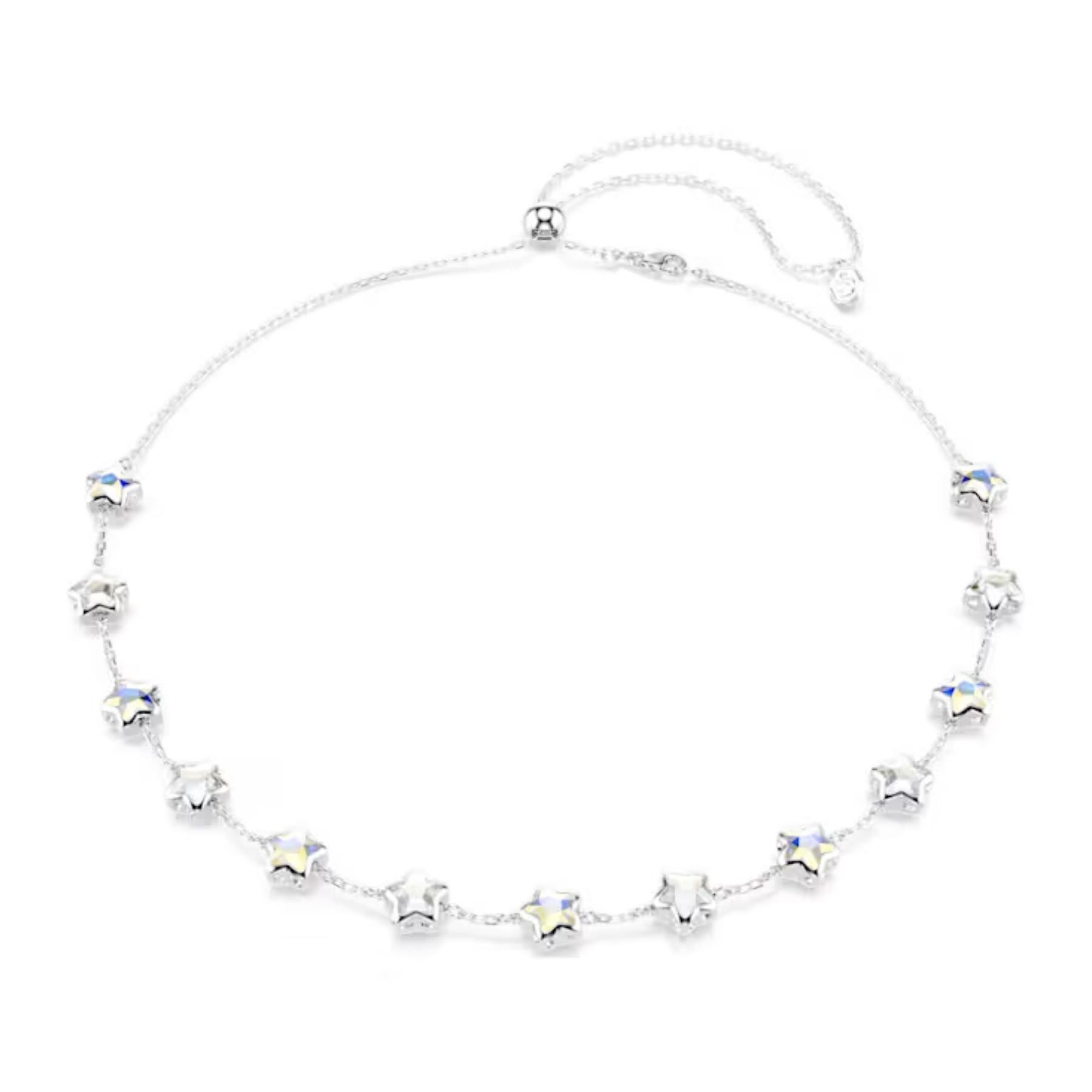 Swarovski Chroma kaulakoru, vaalea metalli ja kirkkaat kristallit, 5754183