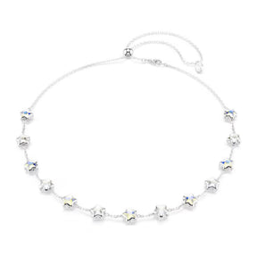 Swarovski Chroma kaulakoru, vaalea metalli ja kirkkaat kristallit, 5754183