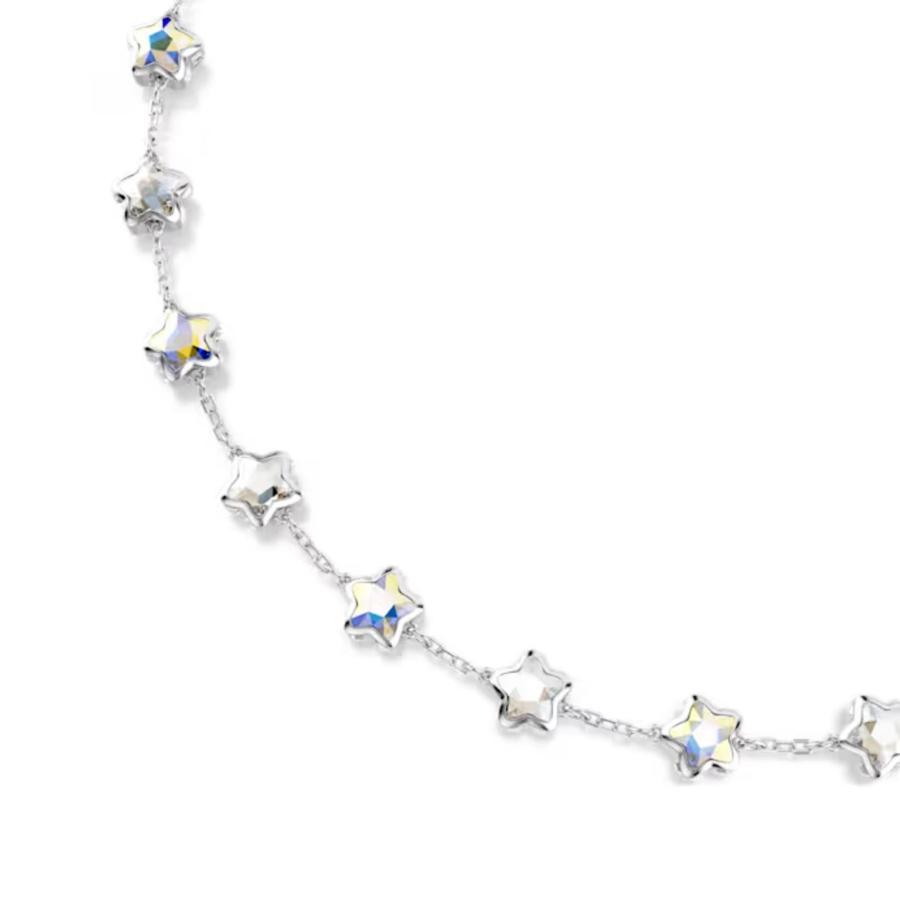Swarovski Chroma kaulakoru, vaalea metalli ja kirkkaat kristallit, 5754183
