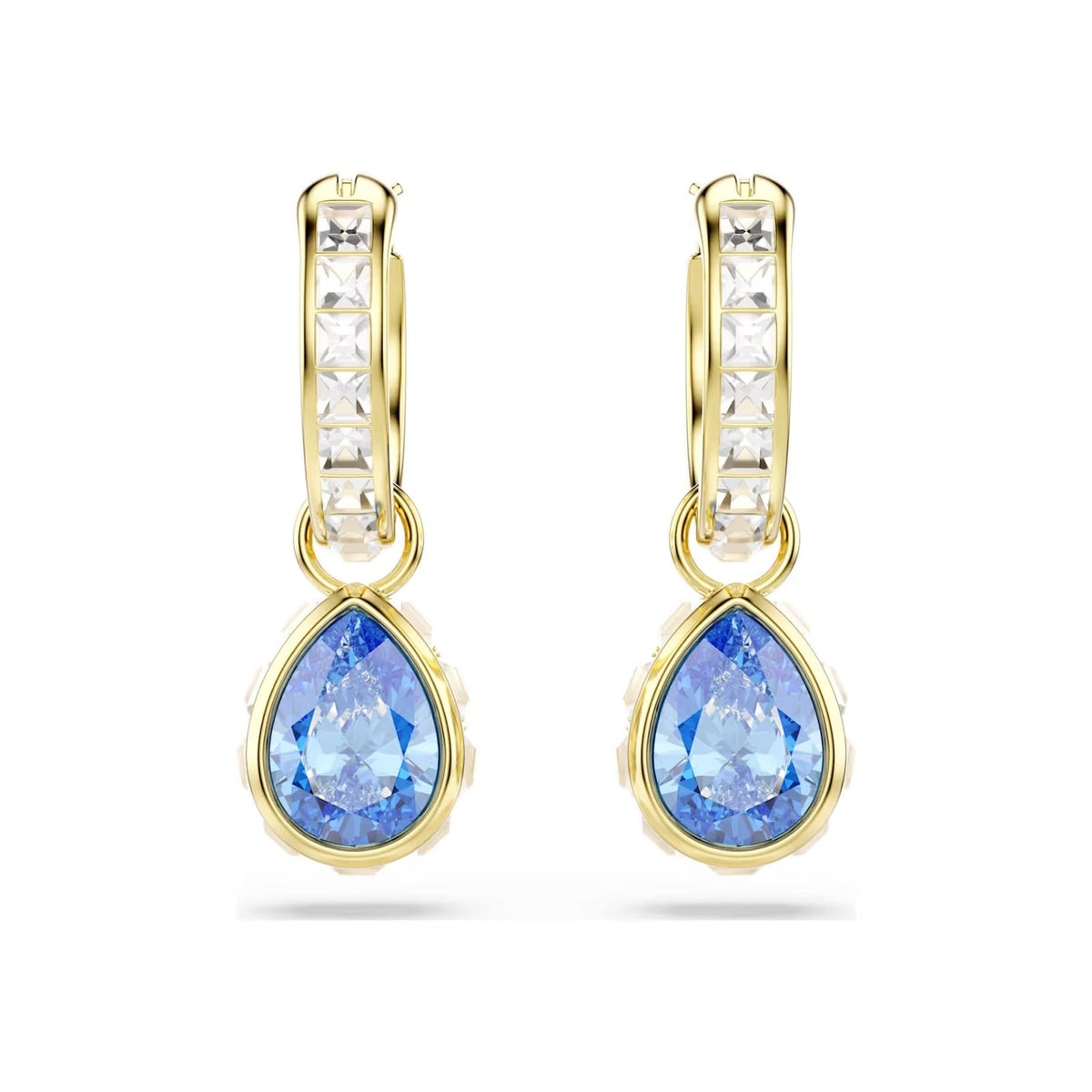 Swarovski Chroma korvakorut, keltakullattu ja siniset zirkonit, 5757815