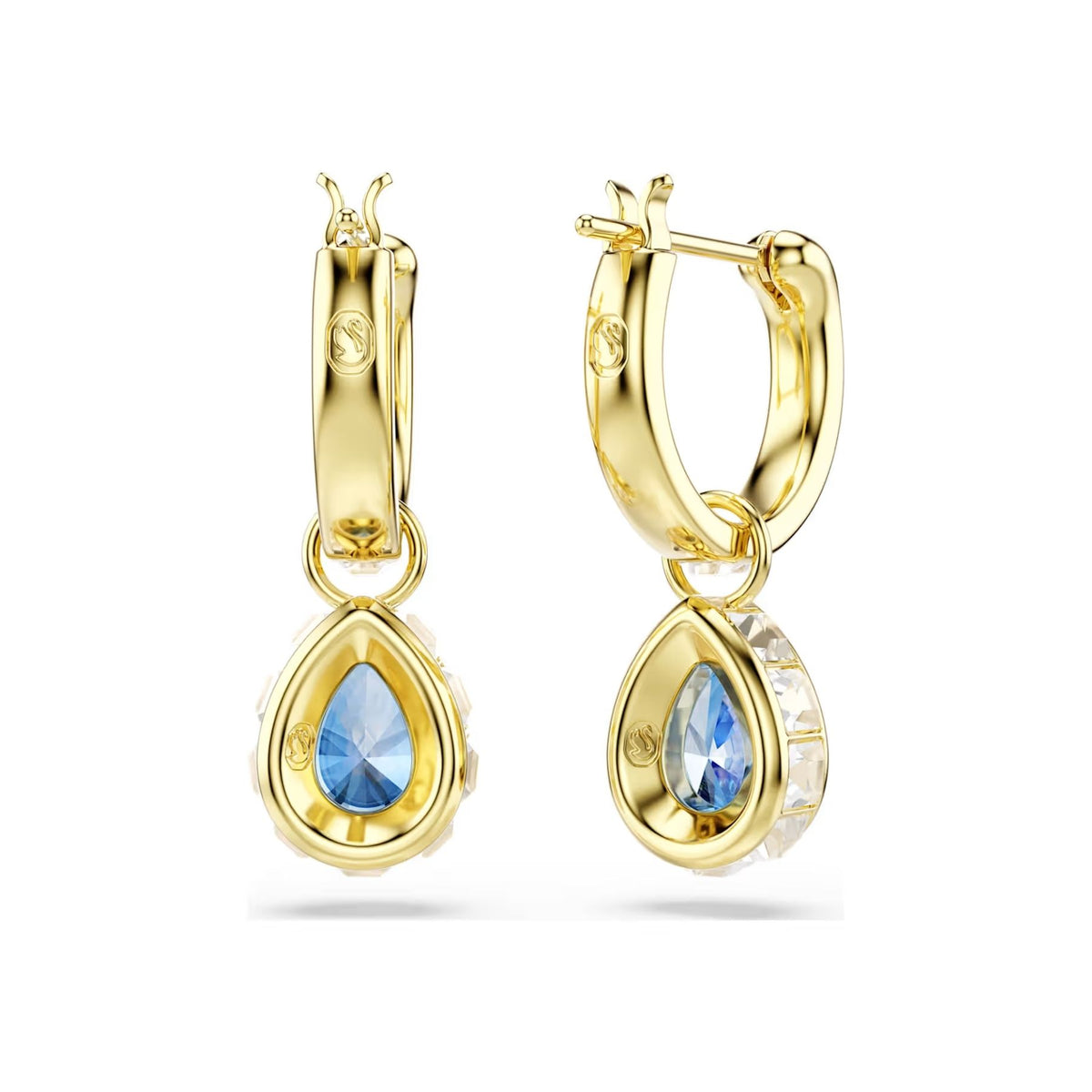 Swarovski Chroma korvakorut, keltakullattu ja siniset zirkonit, 5757815