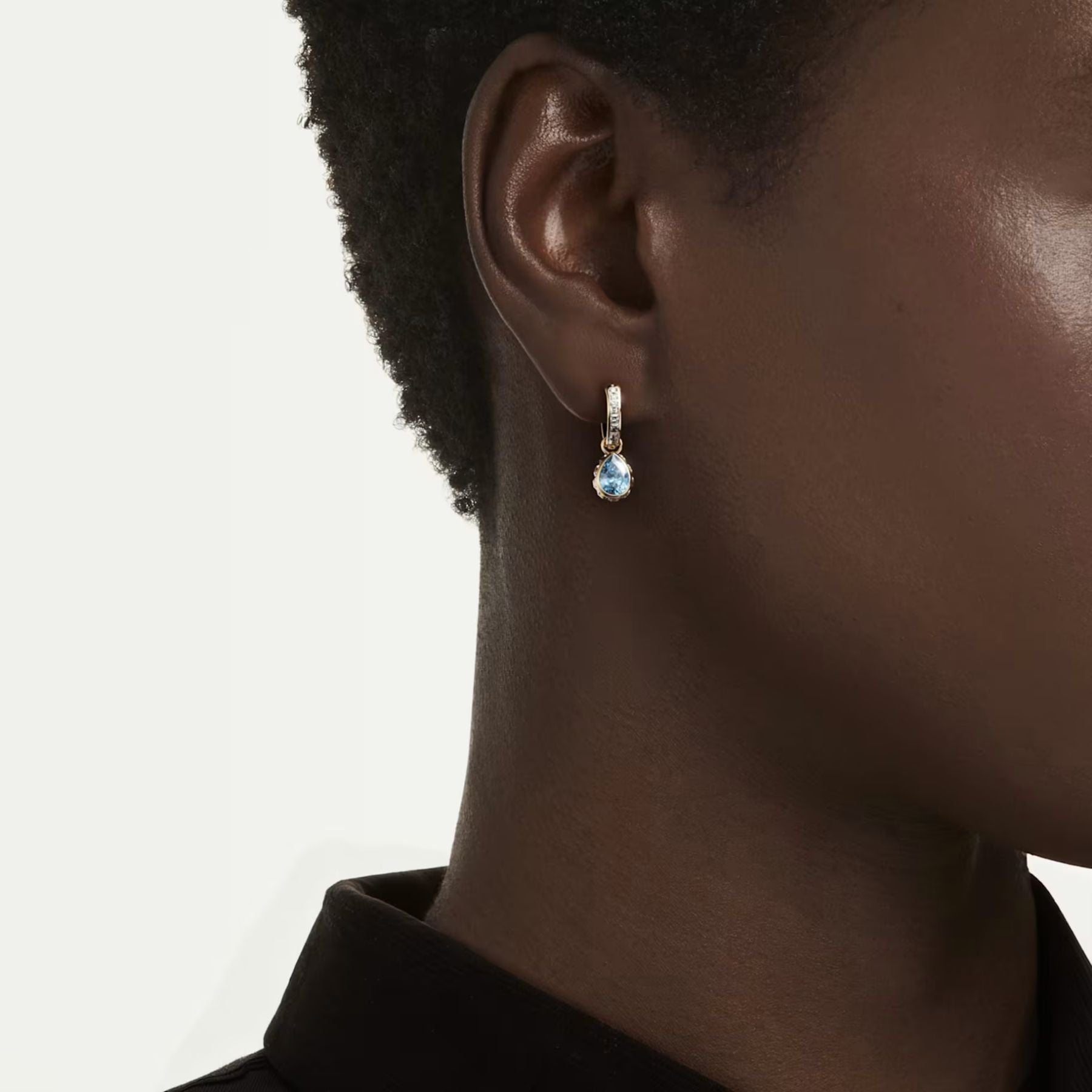 Swarovski Chroma korvakorut, keltakullattu ja siniset zirkonit, 5757815