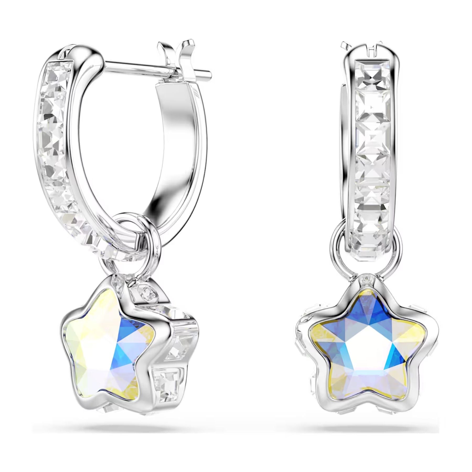 Swarovski Chroma korvakorut, vaalea metalli ja kirkkaat kristallit, 5754172