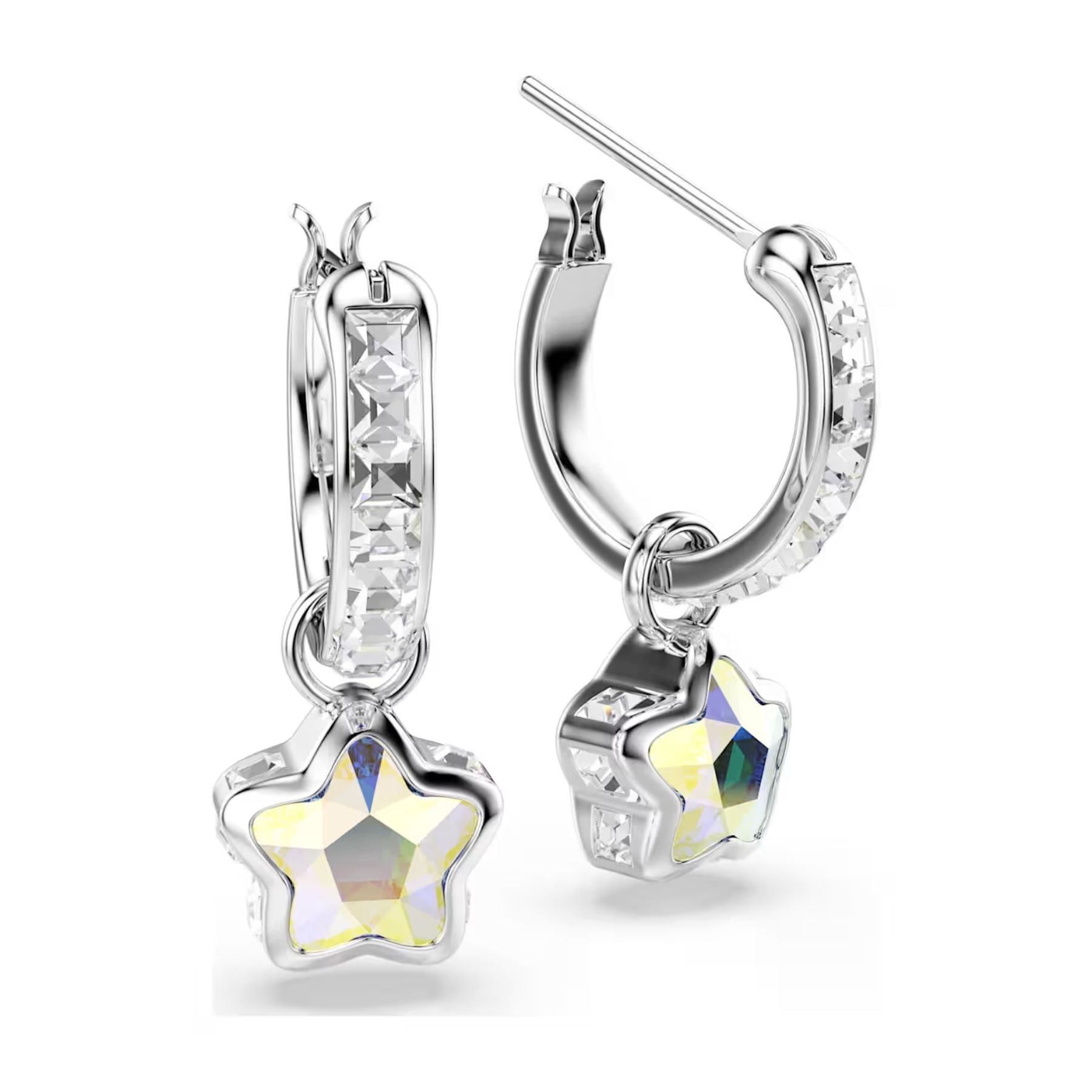 Swarovski Chroma korvakorut, vaalea metalli ja kirkkaat kristallit, 5754172