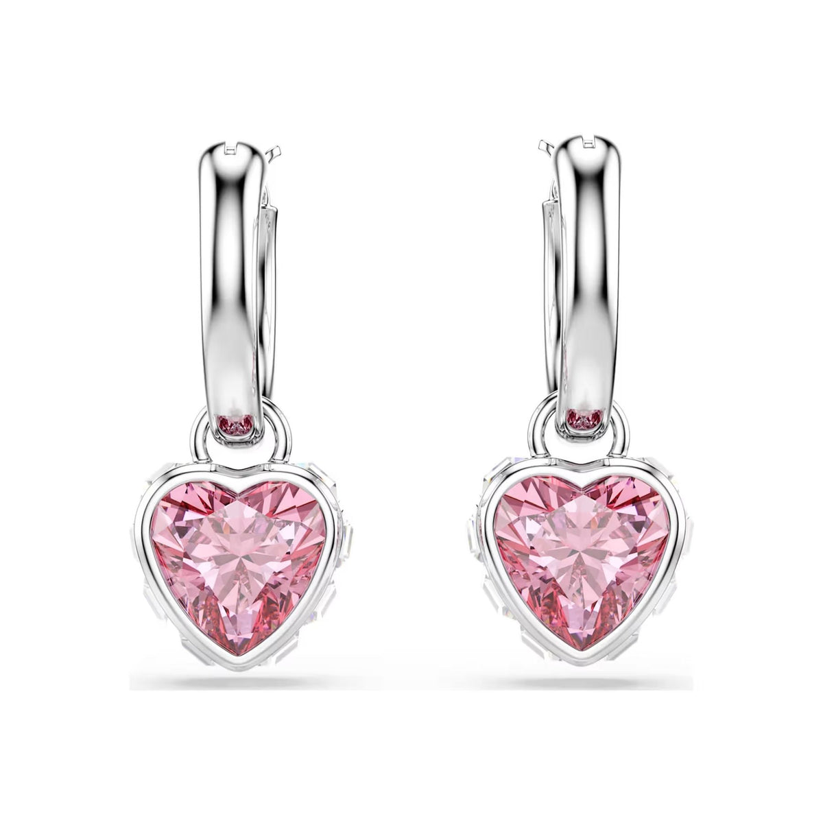Swarovski Chroma korvakorut, vaalea metalli ja vaaleanpunaiset zirkonit, 5757814
