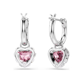 Swarovski Chroma korvakorut, vaalea metalli ja vaaleanpunaiset zirkonit, 5757814