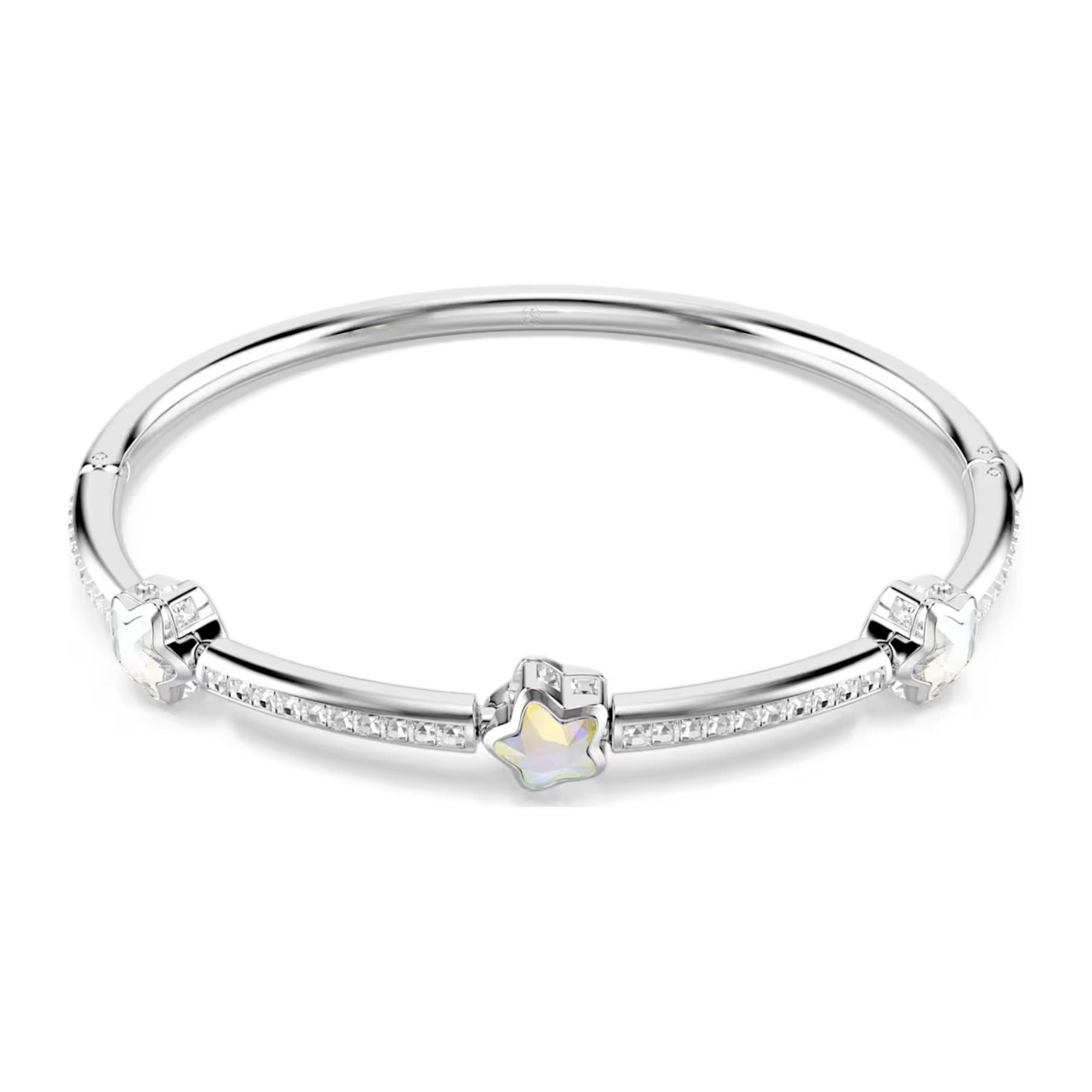 Swarovski Chroma rannerengas, vaalea metalli ja kirkkaat kristallit, 5754178