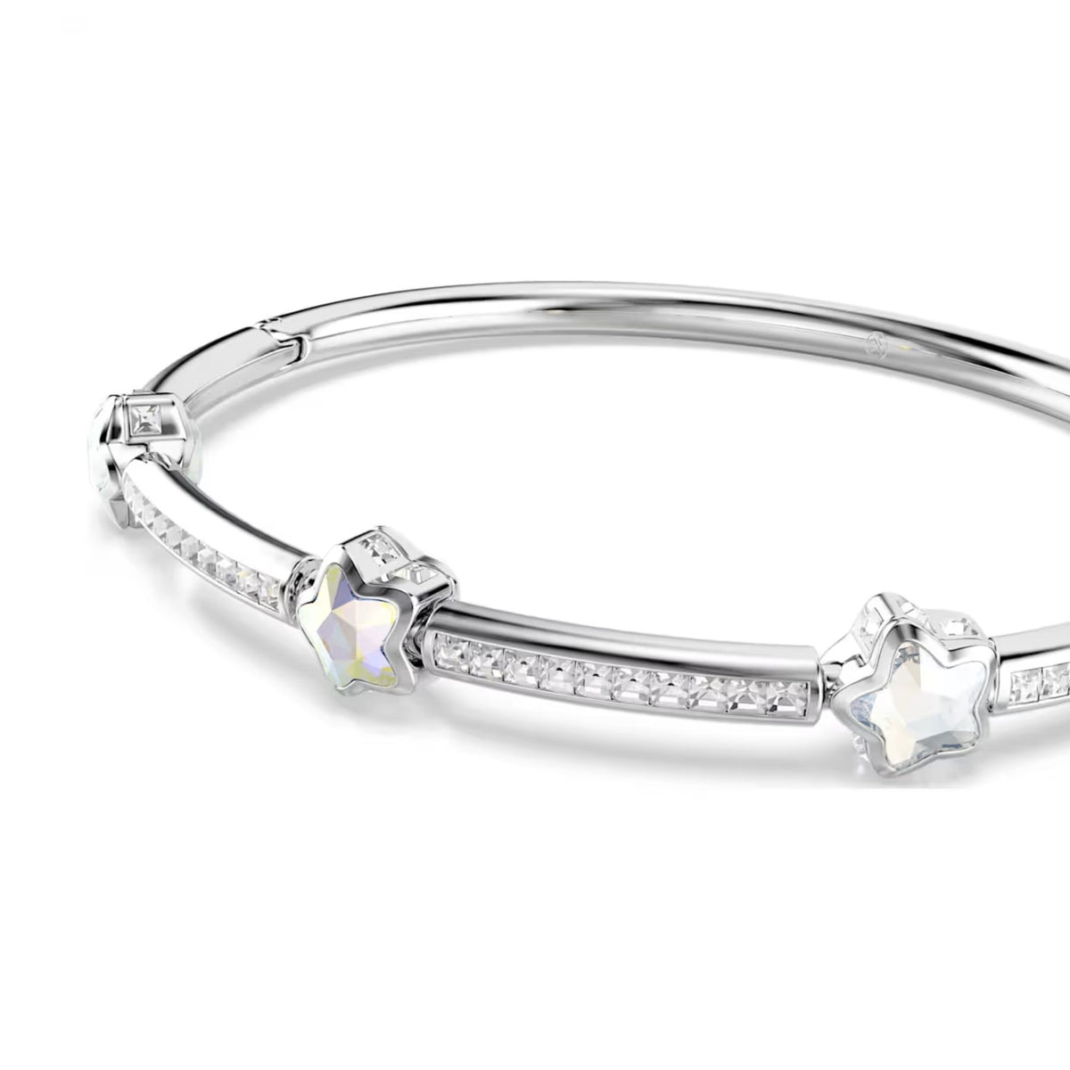 Swarovski Chroma rannerengas, vaalea metalli ja kirkkaat kristallit, 5754178