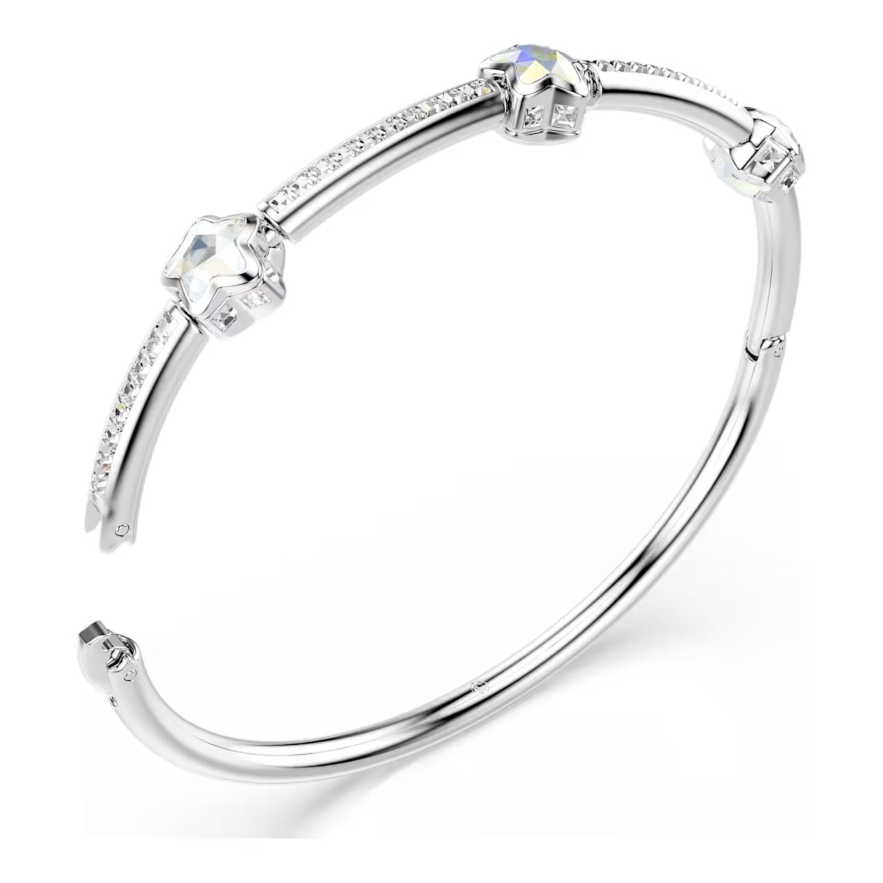 Swarovski Chroma rannerengas, vaalea metalli ja kirkkaat kristallit, 5754178