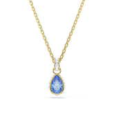 18K keltakullattu Swarovski Chroma 5757786 -riipus sinisellä pisarahiotulla zirkonilla