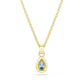 18K keltakullattu Swarovski Chroma 5757786 -riipus sinisellä pisarahiotulla zirkonilla