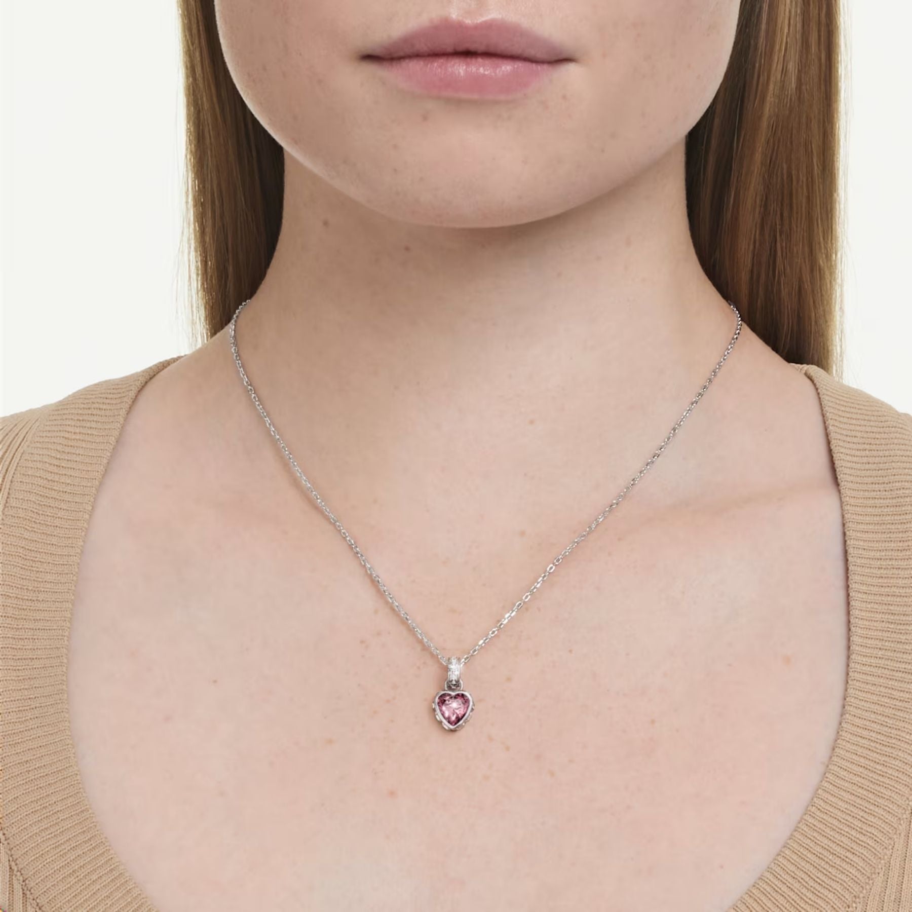 Swarovski Chroma riipus, vaalea metalli ja vaaleanpunainen zirkonia, 5757789