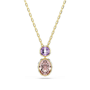 Swarovski Chroma riipus, keltakullattu ja eriväriset kristallit, 5741586