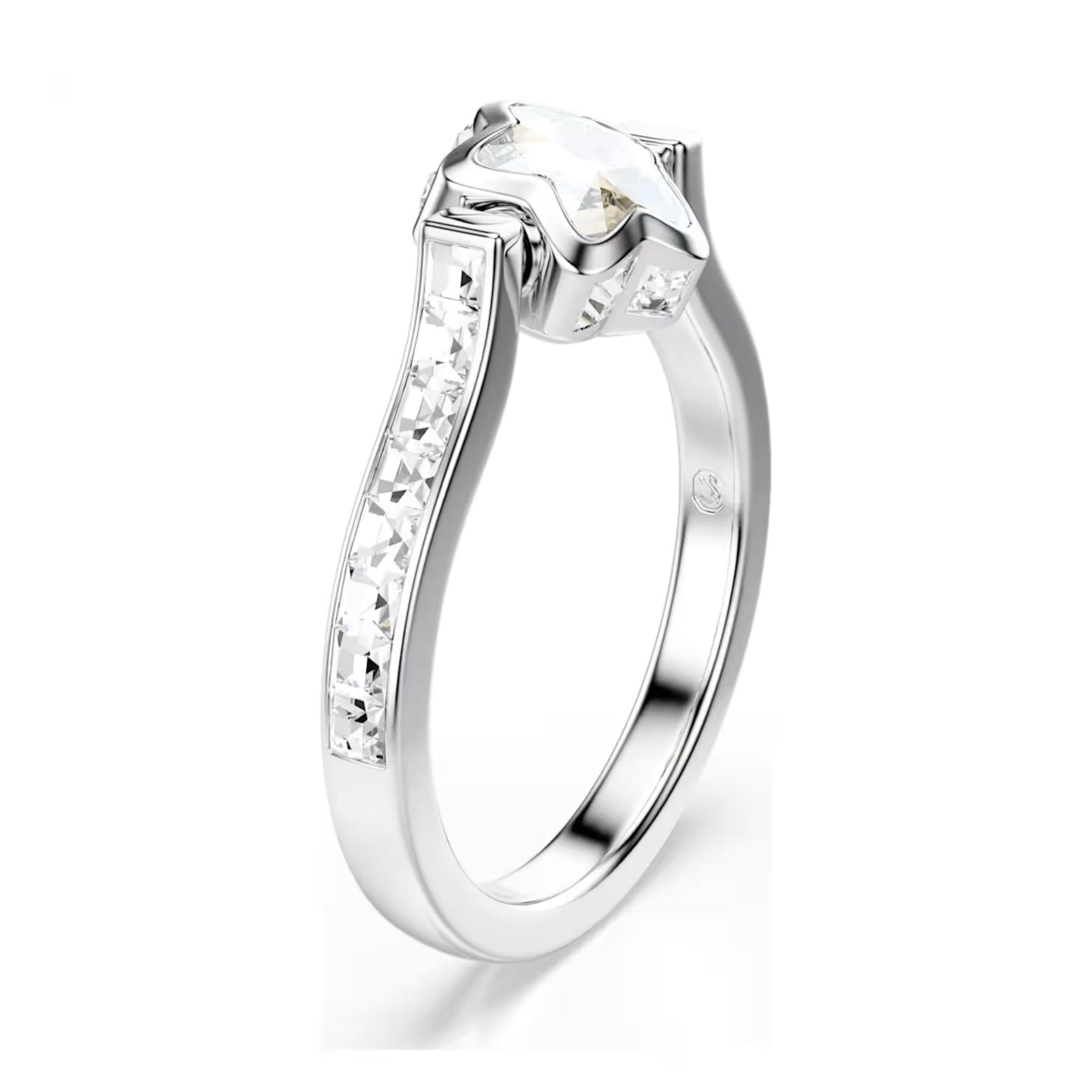 Swarovski Chroma sormus, vaalea metalli ja kirkkaat kristallit, 5754173