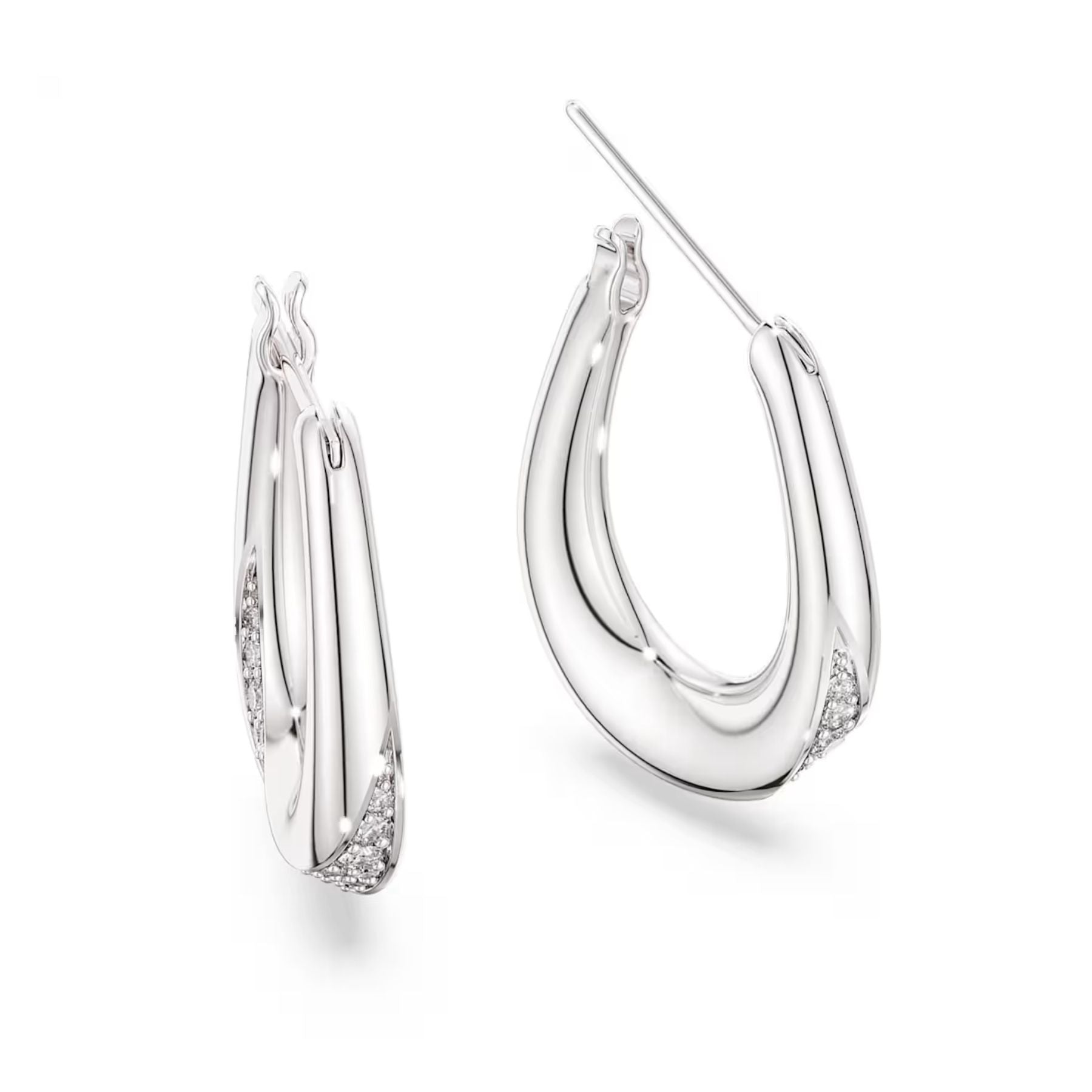 Swarovski Classica rengaskorvakorut, hopea ja kirkkaat zirkoniat, 5743474