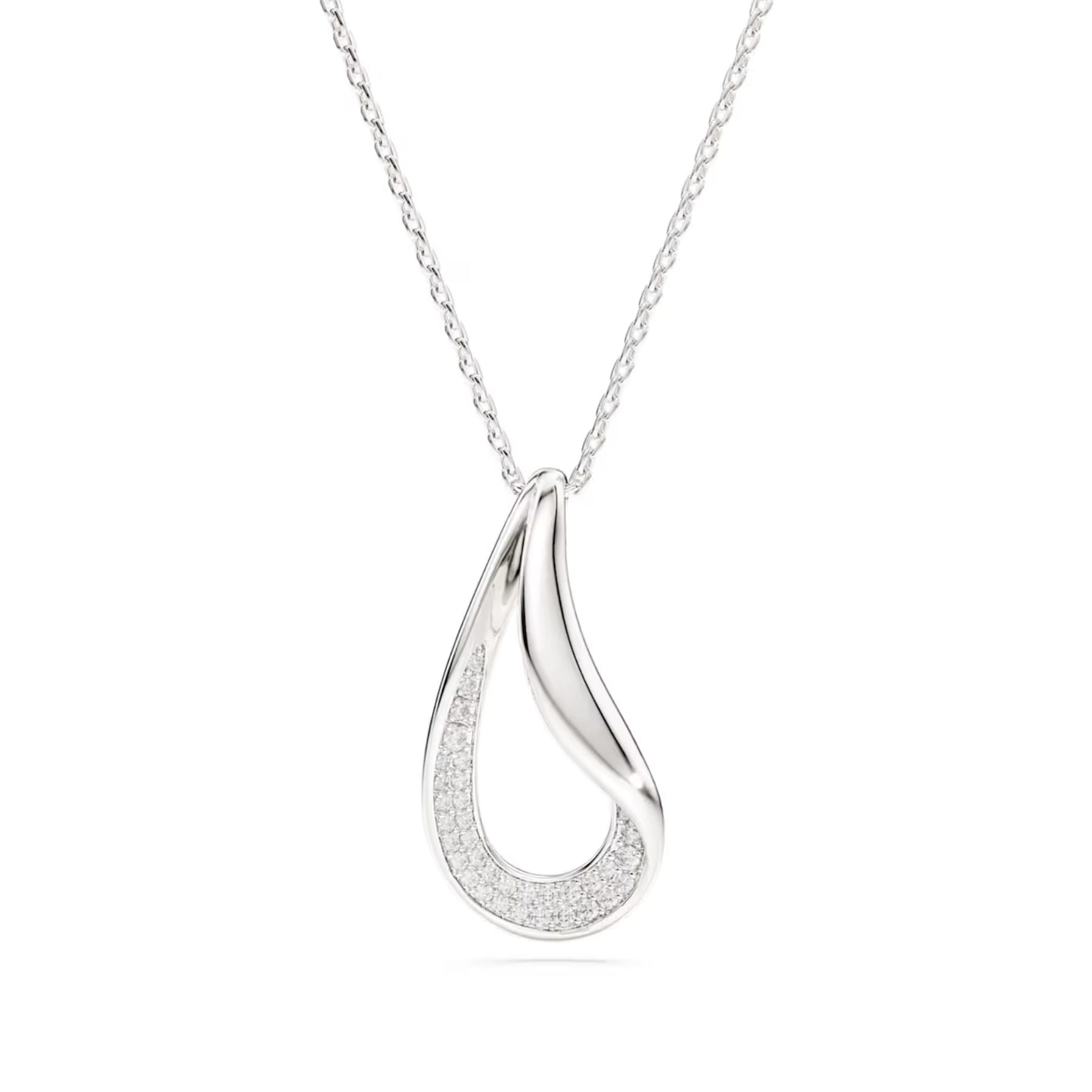 Swarovski Classica riipus, hopea ja kirkkaat zirkoniat, 5740344