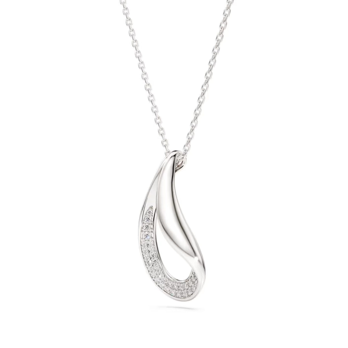 Swarovski Classica riipus, hopea ja kirkkaat zirkoniat, 5740344