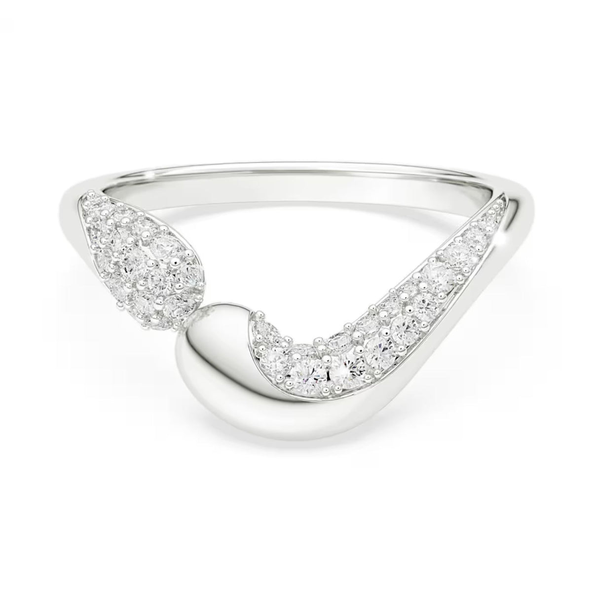 Swarovski Classica sormus, hopea ja kirkkaat zirkonit, 5742580