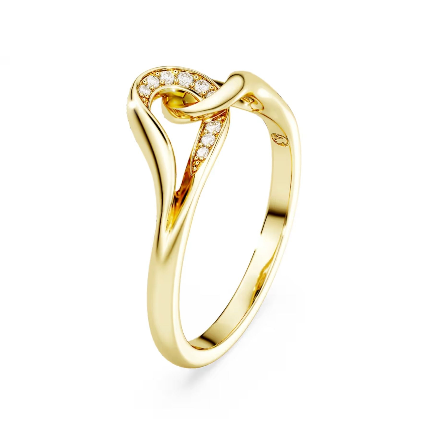 Swarovski Classica sormus, keltakullattu hopea ja kirkkaat zirkonit, 5746014