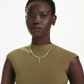 Swarovski Constella Y kaulakoru, keltakullanväri ja vihreät kristallit, 5722474