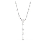 Swarovski Constella Y kaulakoru, vaalea metalli, kirkkaat kristallit ja valkoiset helmet, 5711830