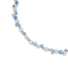 Swarovski Constella kaulakoru, vaalea metalli ja siniset kristallit, 5732255