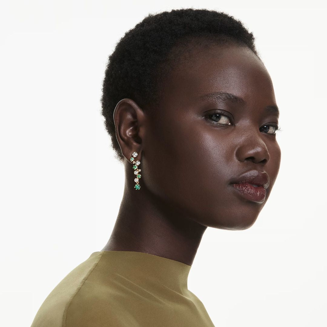 Swarovski Constella korvakorut, keltakullanväri ja vihreät kristallit, 5732248