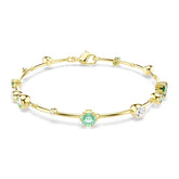 Swarovski Constella rannekoru, keltakullanväri ja vihreät kristallit, 5722478