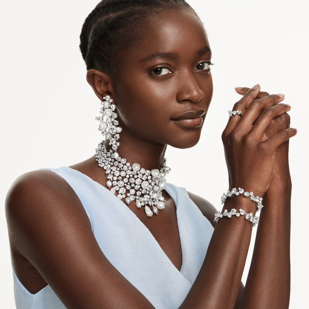 Swarovski Constella rannekoru, vaalea metalli ja kirkkaat kristallit 5722469