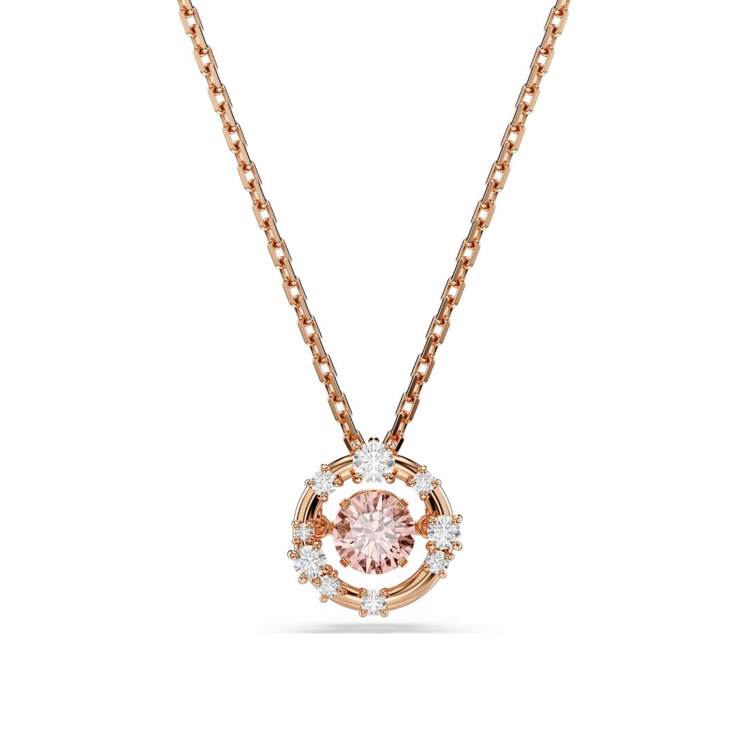 Swarovski Constella riipus, rosekullattu, pinkki ja kirkkaat zirkonit, 5744244