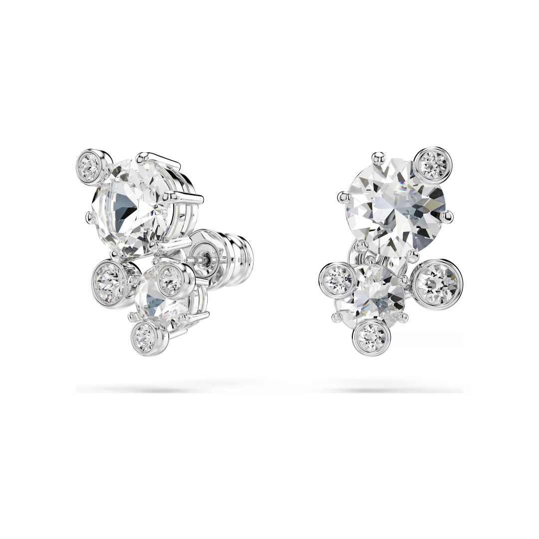 Swarovski Constella, setti, kaulakoru, rannekoru ja korvakorut, vaalea metalli ja kirkkaat kristallit 5738285