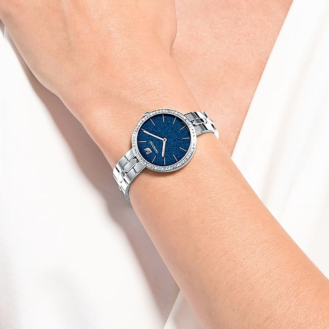 Swarovski Cosmopolitan rannekello, hopeanväri ja kirkkaat kristallit, 5517790