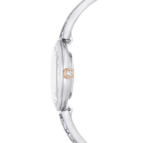 Swarovski Crystal Rock oval rannekello, hopeanväri ja kirkkaat kristallit, 5656878
