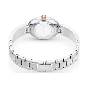 Swarovski Crystal Rock oval rannekello, hopeanväri ja kirkkaat kristallit, 5656878