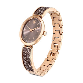 Swarovski Crystal Rock oval rannekello, ruusukullanväri ja harmaat kristallit, 5656857