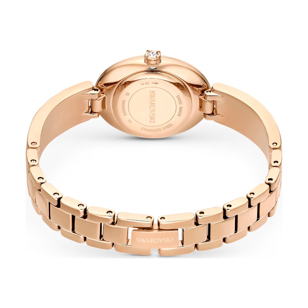 Swarovski Crystal Rock Oval Watch, Rose Gold-Tone and Blue Crystals, 5