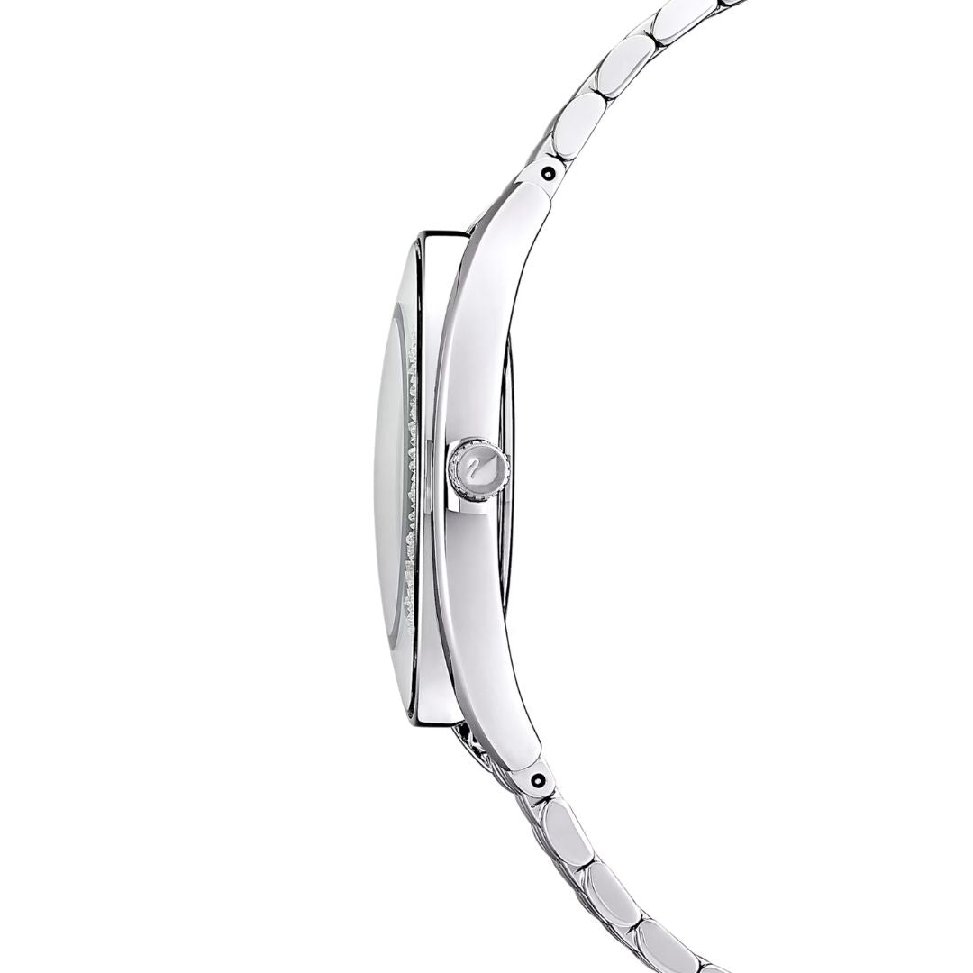 Swarovski Crystalline aura rannekello, hopeanväri ja kirkkaat kristallit, 5519462