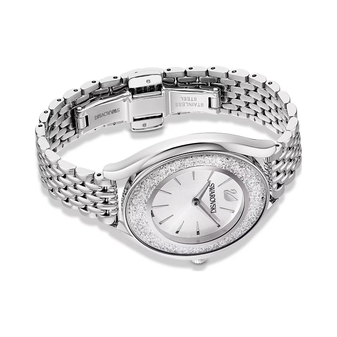 Swarovski Crystalline aura rannekello, hopeanväri ja kirkkaat kristallit, 5519462