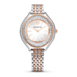 Swarovski Crystalline aura rannekello, ruusukullanväri, hopeanväri ja kirkkaat kristallit, 5644075