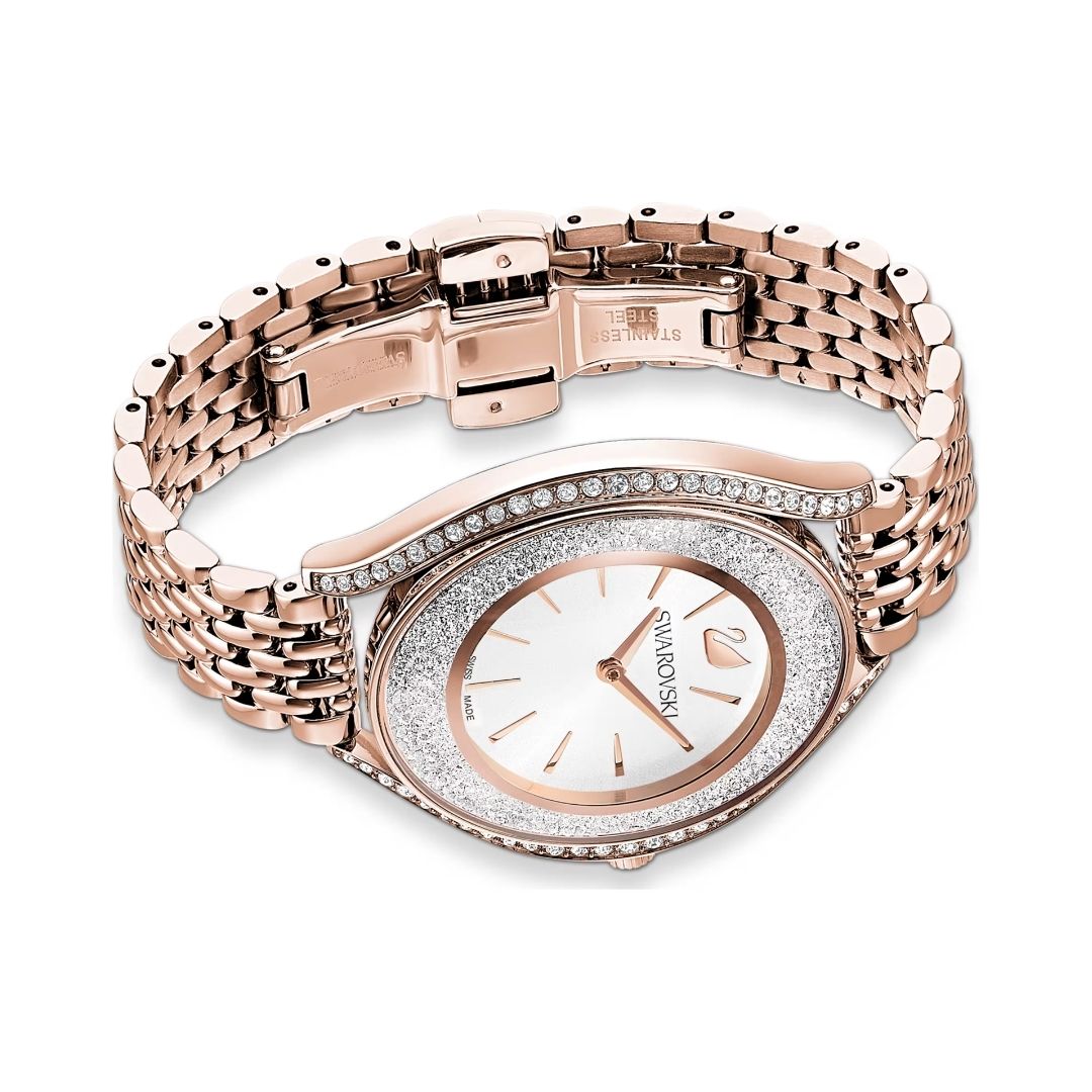 Swarovski Crystalline aura rannekello, ruusukullanväri ja kirkkaat kristallit, 5519459