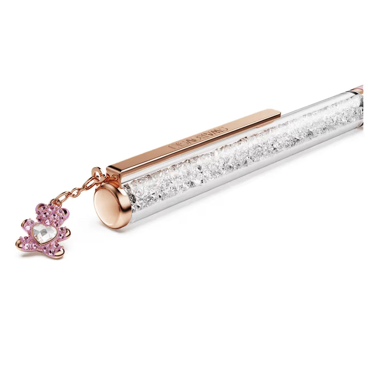Swarovski Crystalline kuulakärkikynä, vaaleanpunainen, rosekullattu ja kirkkaat kristallit, 5744955
