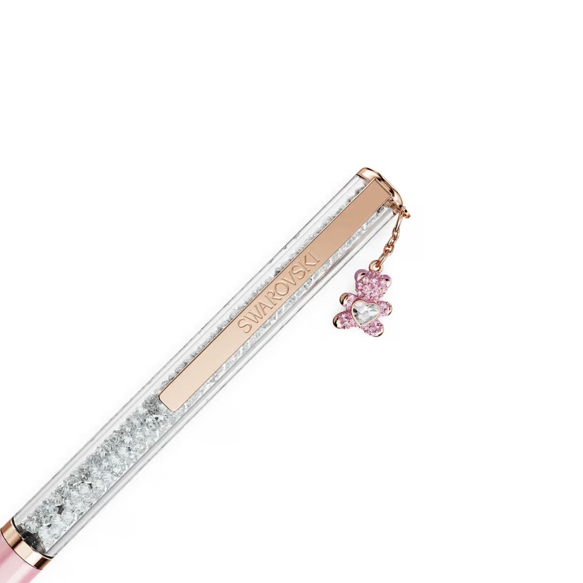 Swarovski Crystalline kuulakärkikynä, vaaleanpunainen, rosekullattu ja kirkkaat kristallit, 5744955