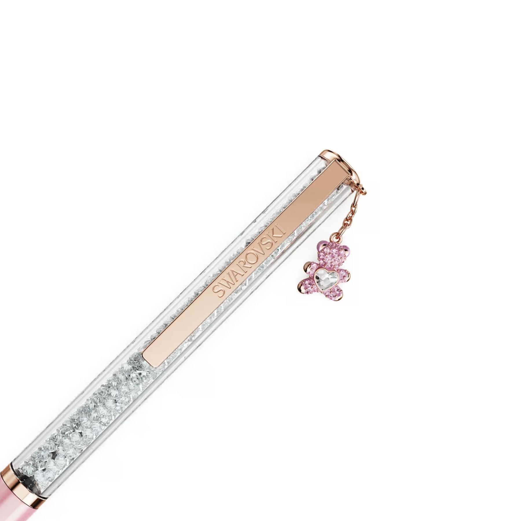 Swarovski Crystalline kuulakärkikynä, vaaleanpunainen, rosekullattu ja kirkkaat kristallit, 5744955