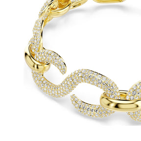 Swarovski Dextera Choker kaulakoru, keltakullattu ja kirkkaat kristallit, 5741788
